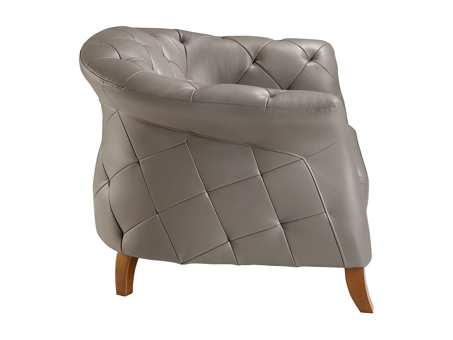 Fauteuil en cuir gris 5132 ANGEL CERDA