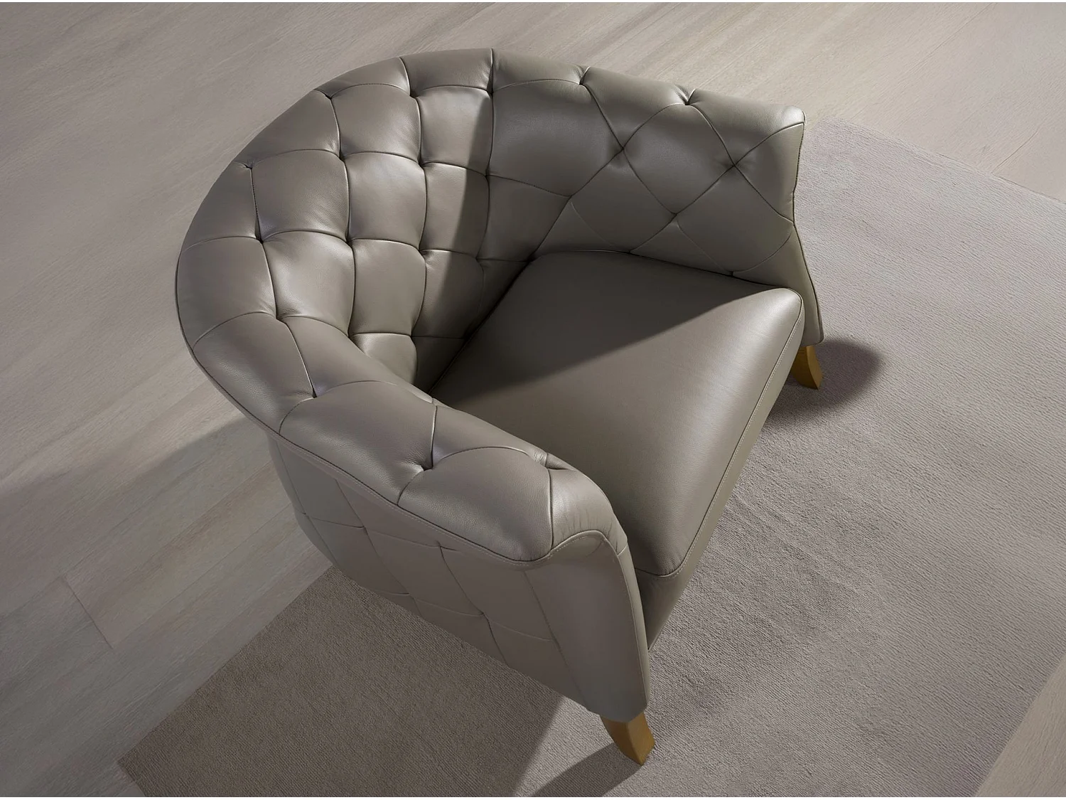 Grauer Ledersessel 5132 ANGEL CERDA