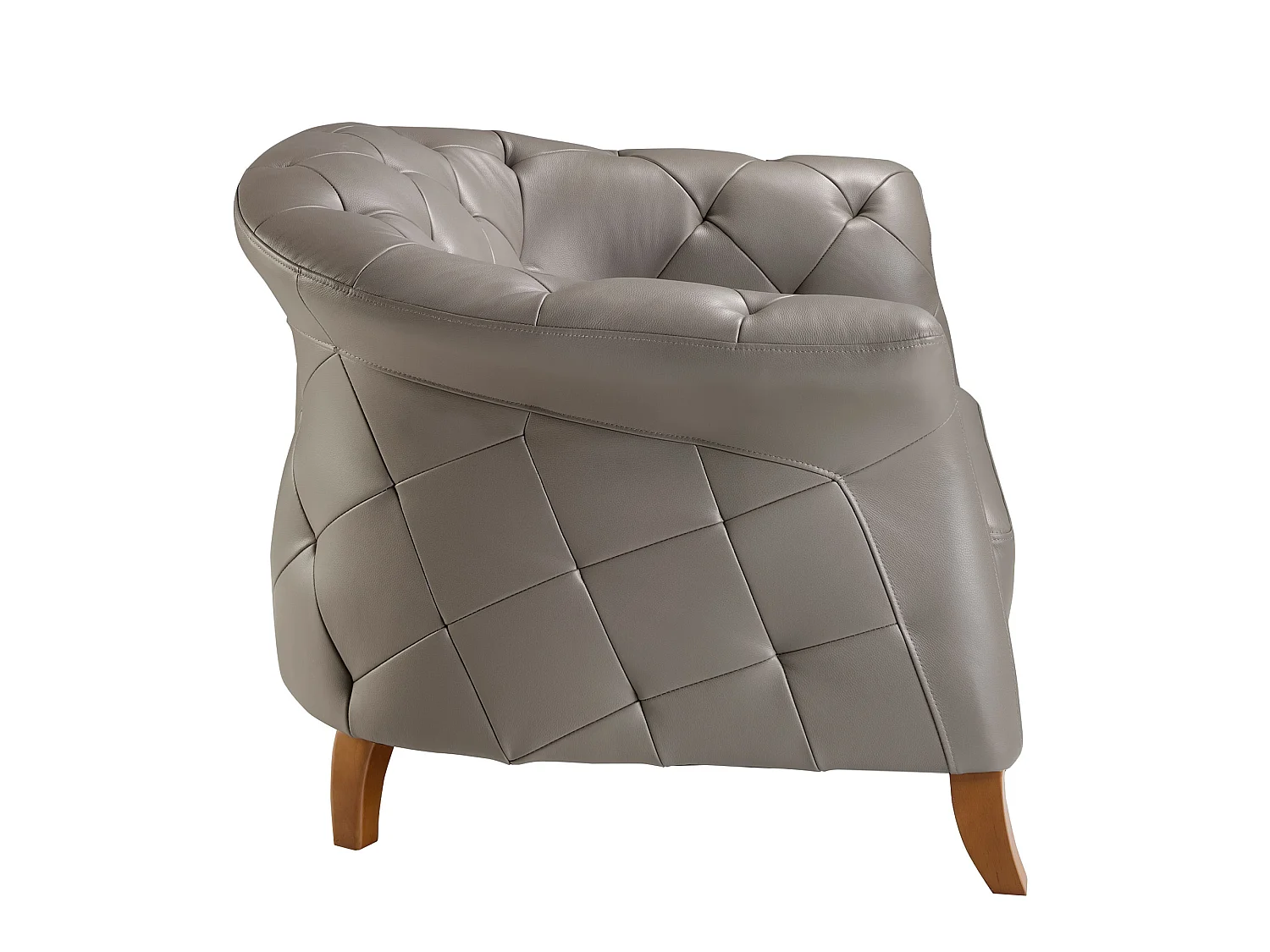 Fauteuil en cuir gris 5132 ANGEL CERDA