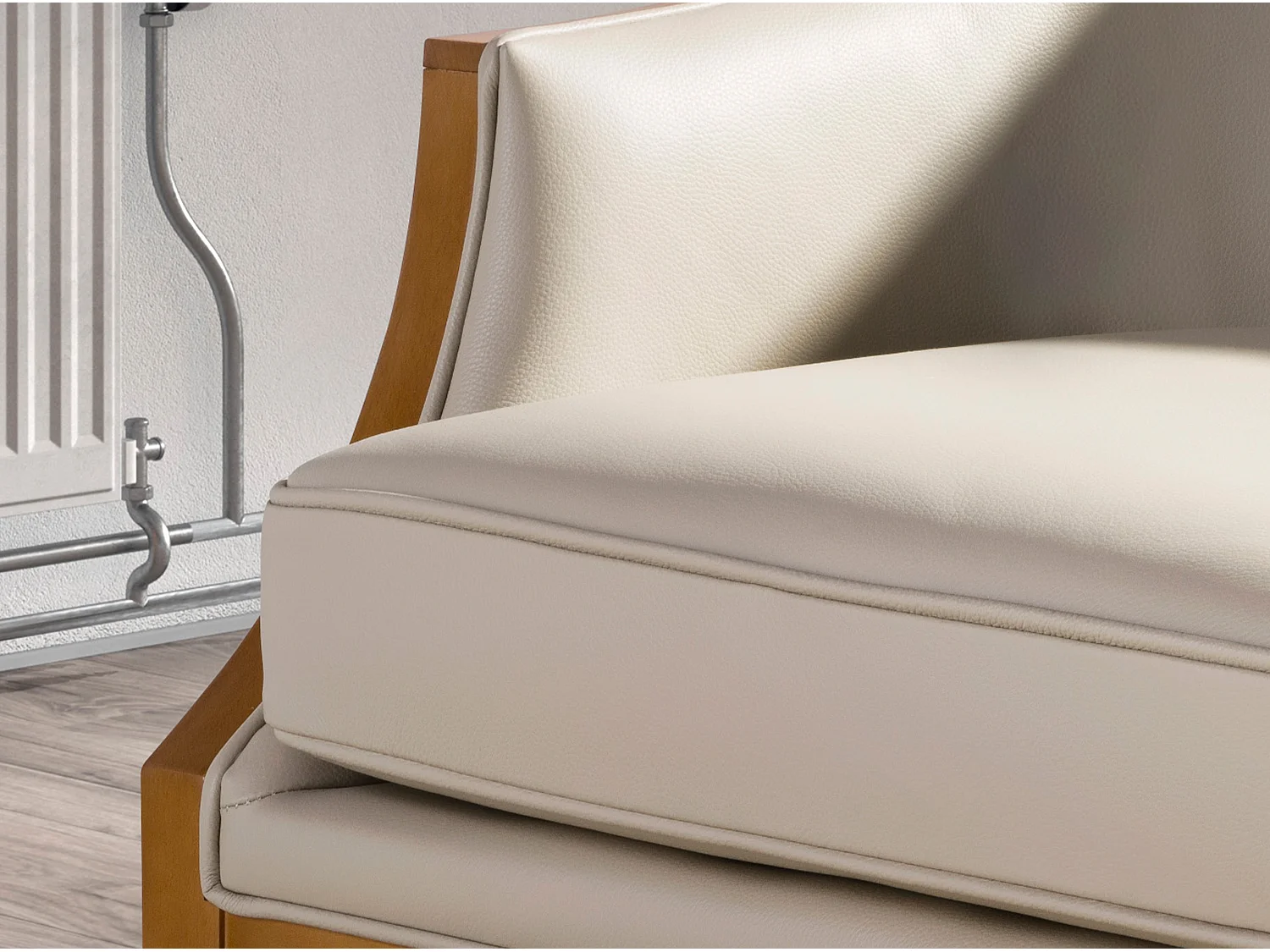 Fauteuil en cuir sable 5127 ANGEL CERDA