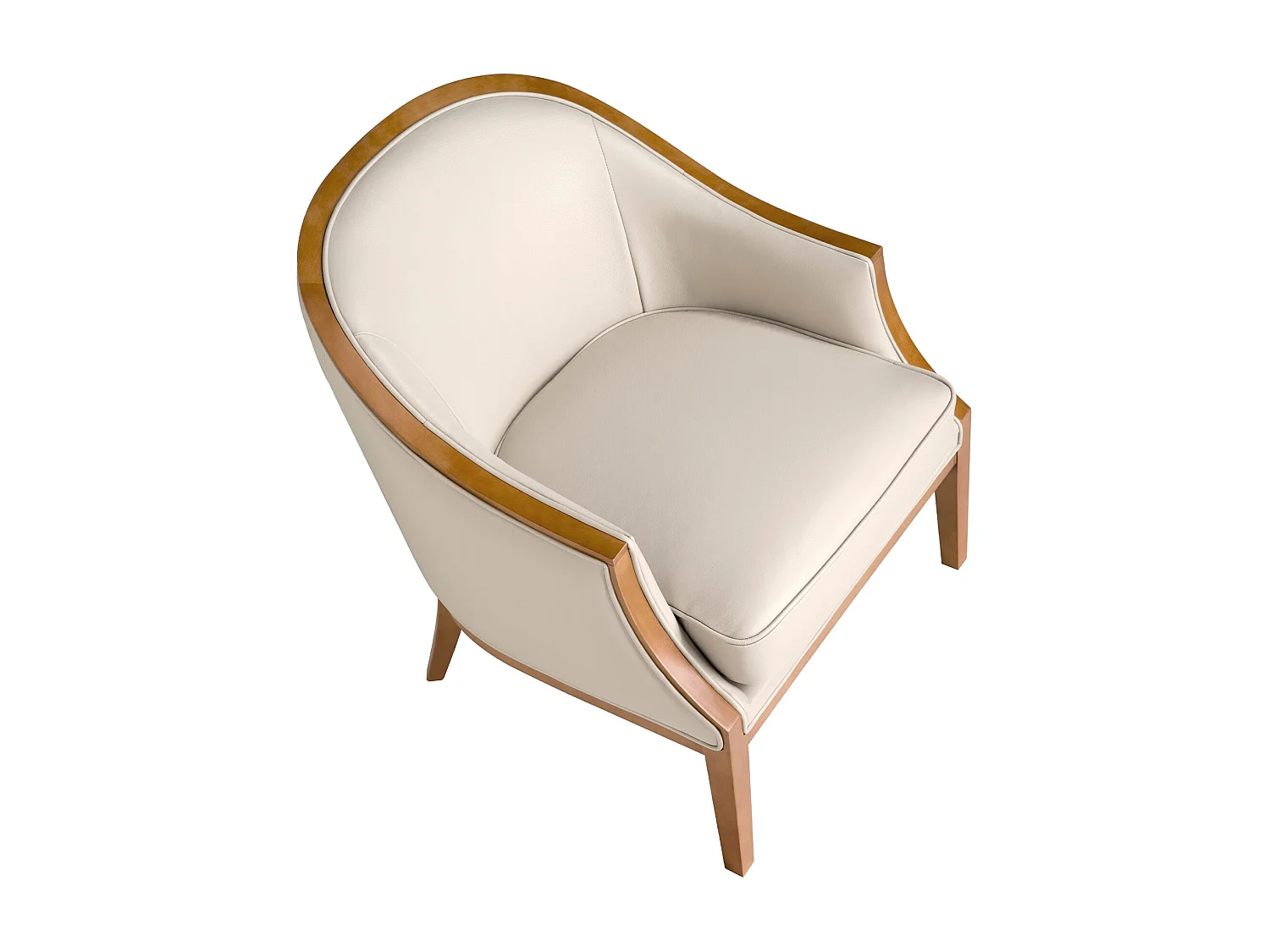 Fauteuil en cuir sable 5127 ANGEL CERDA