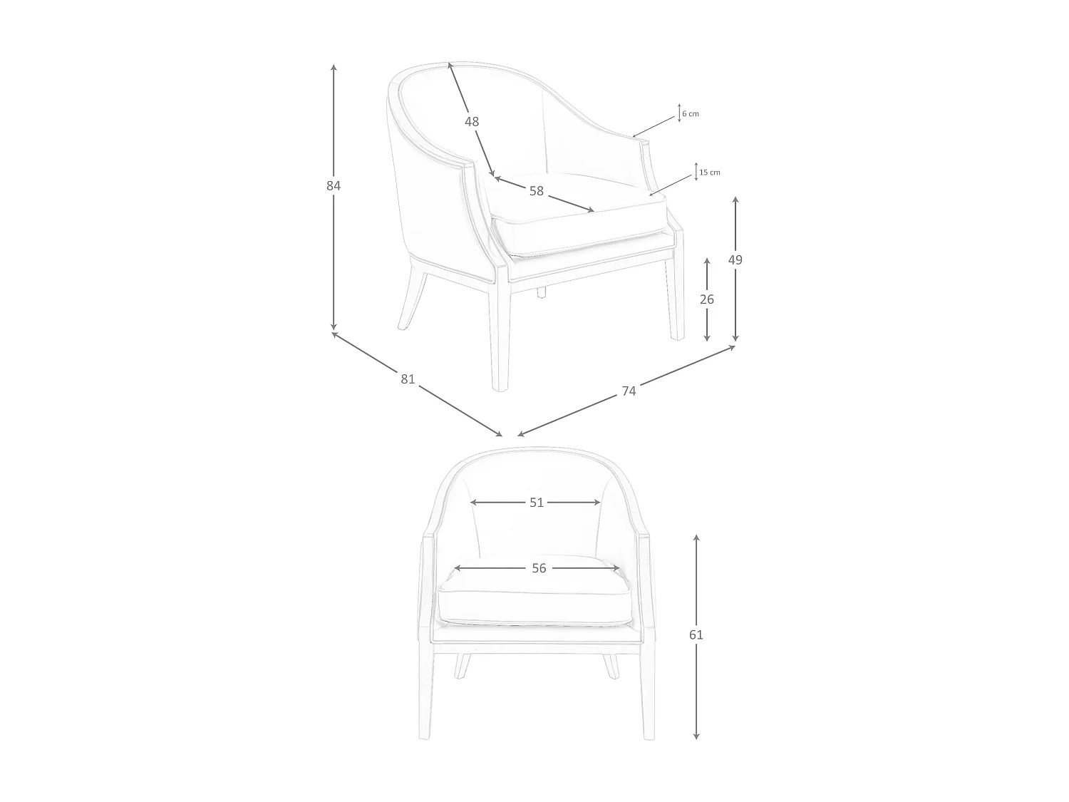 Fauteuil en cuir sable 5127 ANGEL CERDA