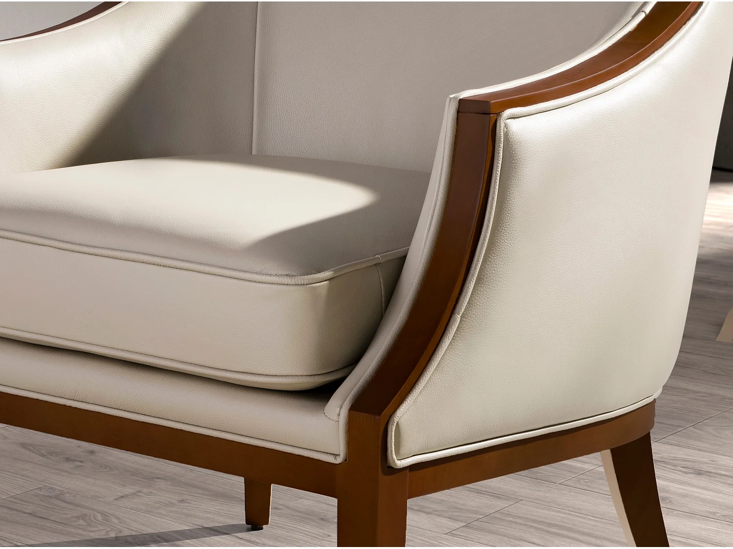 Fauteuil en cuir sable 5127 ANGEL CERDA