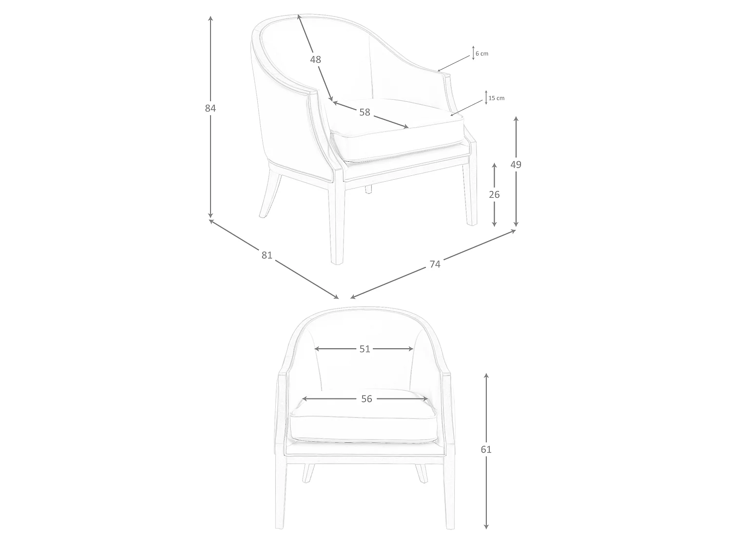 Fauteuil en cuir sable 5127 ANGEL CERDA
