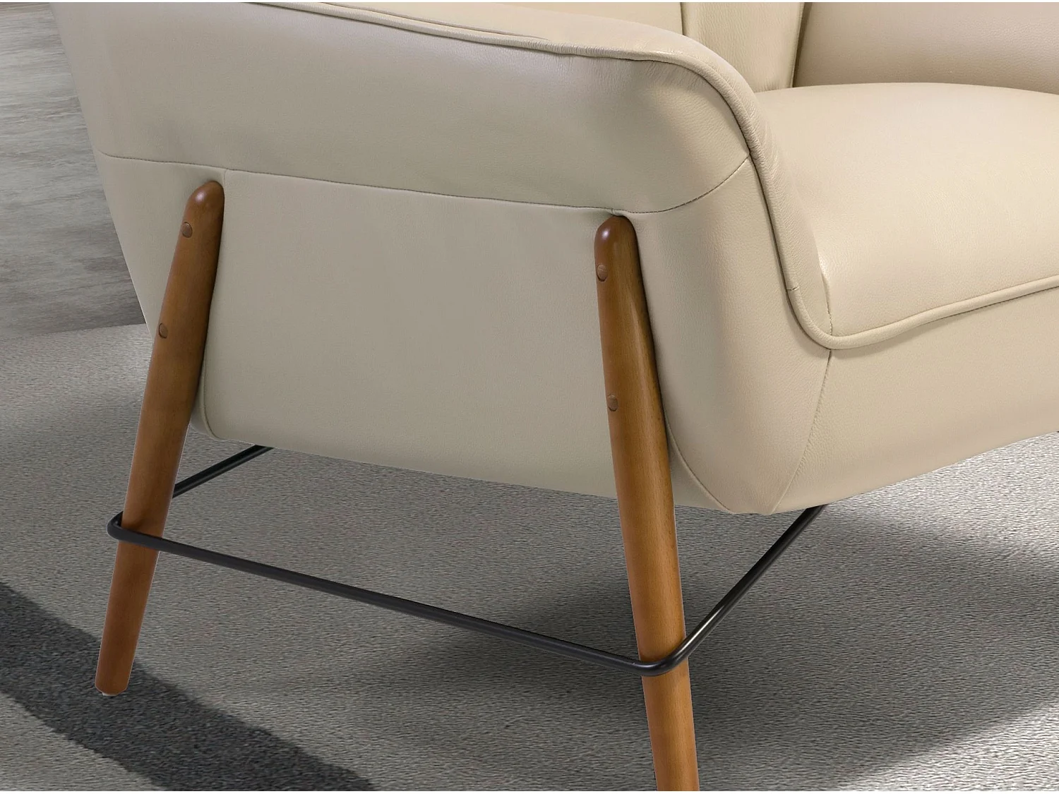 Poltrona em pele de areia 5129 ANGEL CERDA