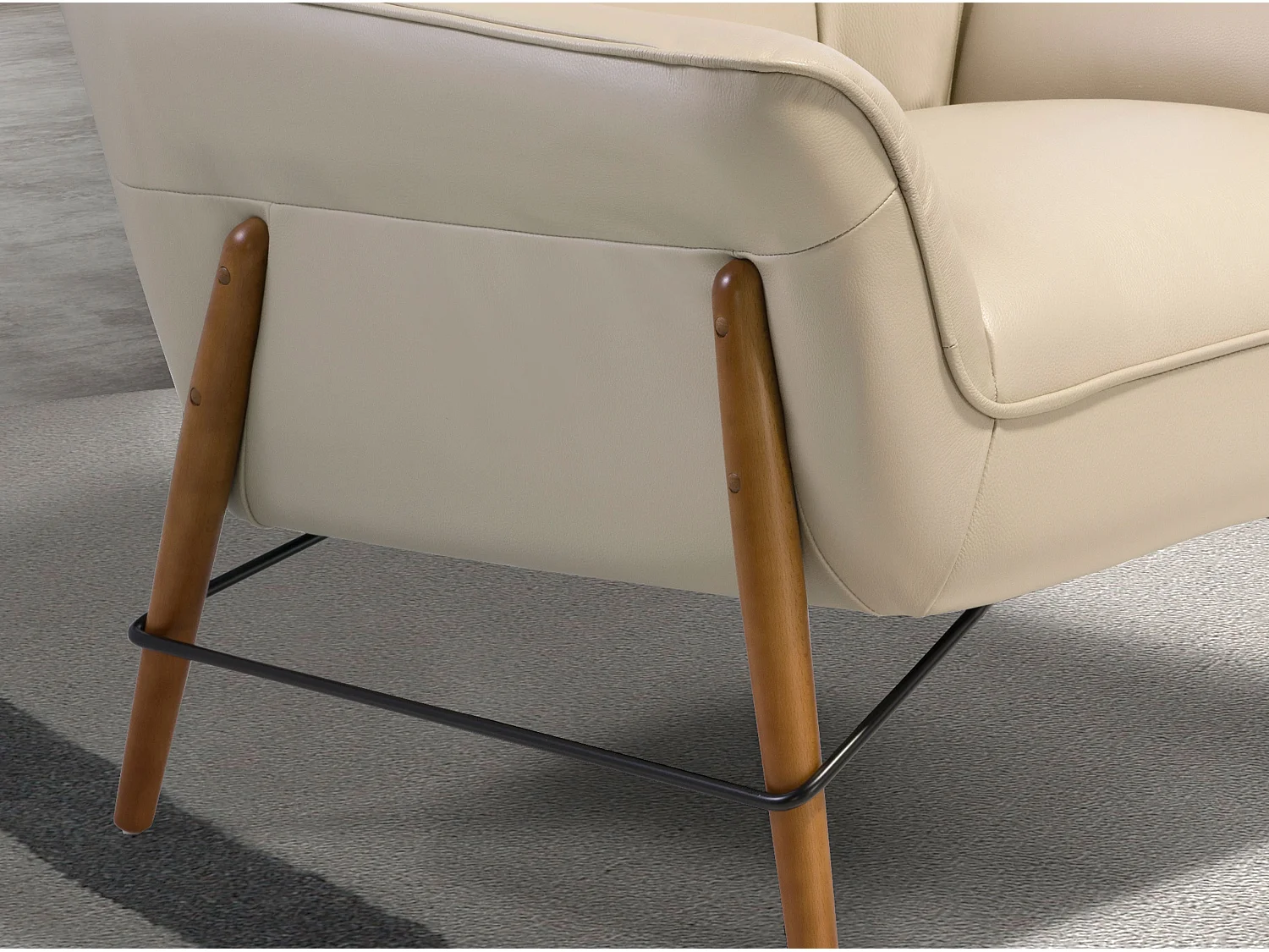 Poltrona em pele de areia 5129 ANGEL CERDA