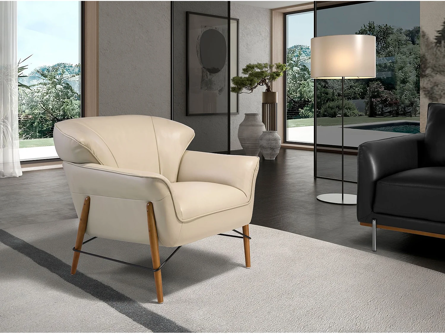 Ledersessel Sand 5129 ANGEL CERDA