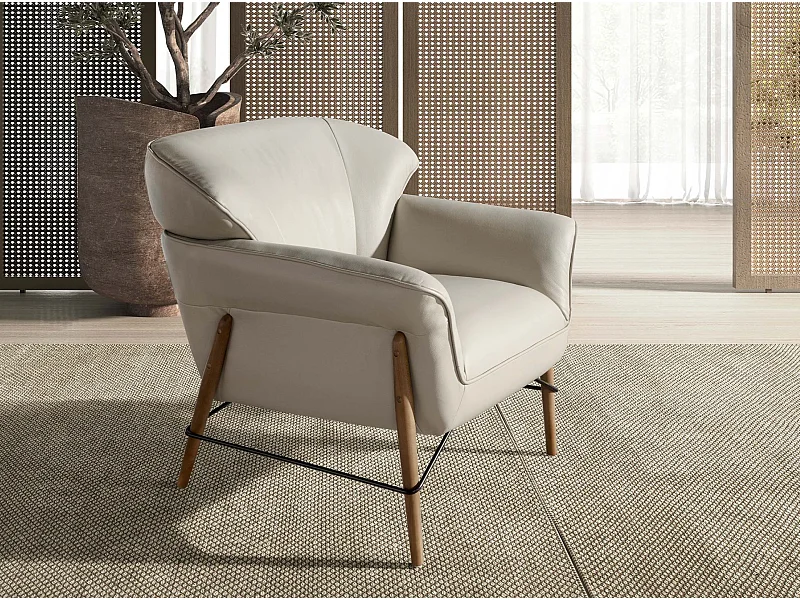 Poltrona em pele de areia 5129 ANGEL CERDA