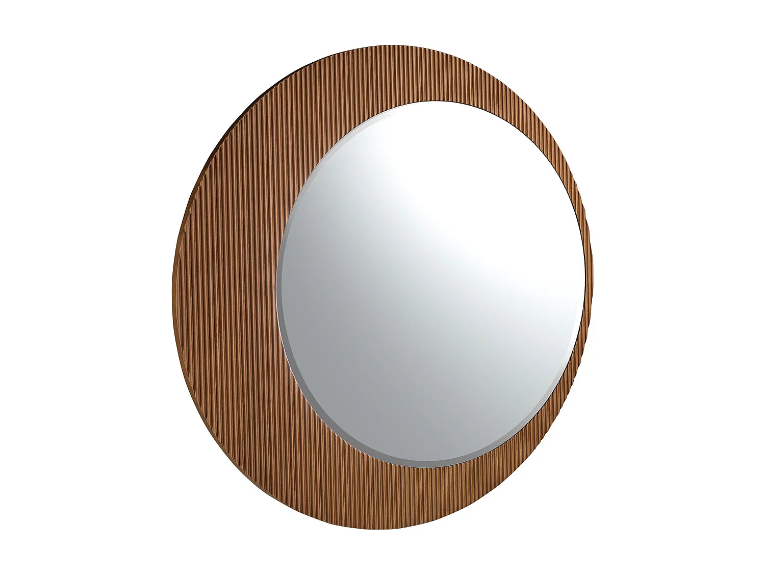 Ronde walnoten wandspiegel 3262 ANGEL CERDA