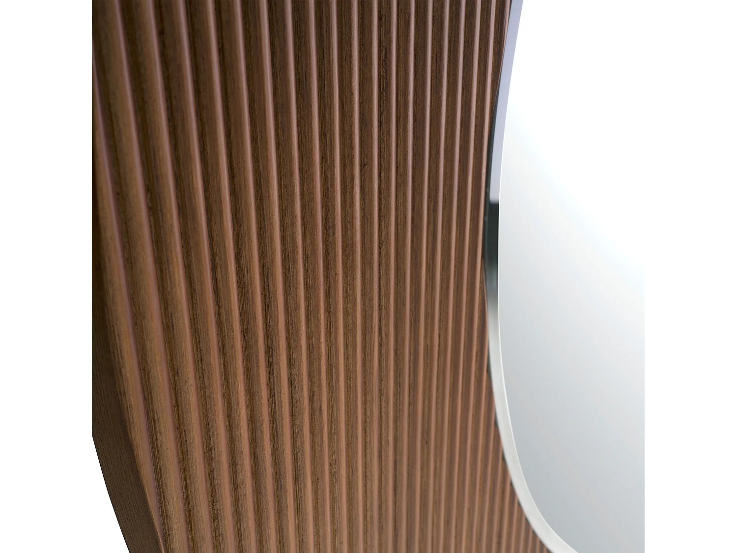 Ronde walnoten wandspiegel 3262 ANGEL CERDA