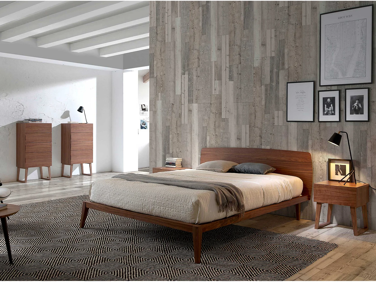 Lit en noyer 7178 ANGEL CERDA