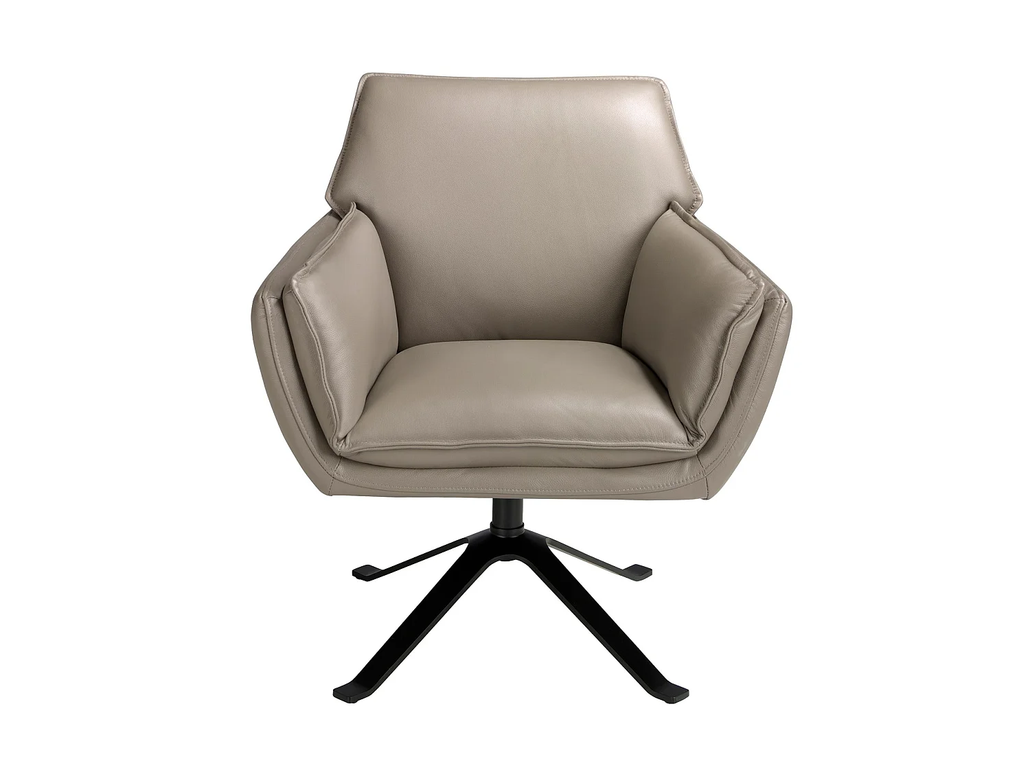 Fauteuil pivotant en cuir gris foncé 5125 ANGEL CERDA