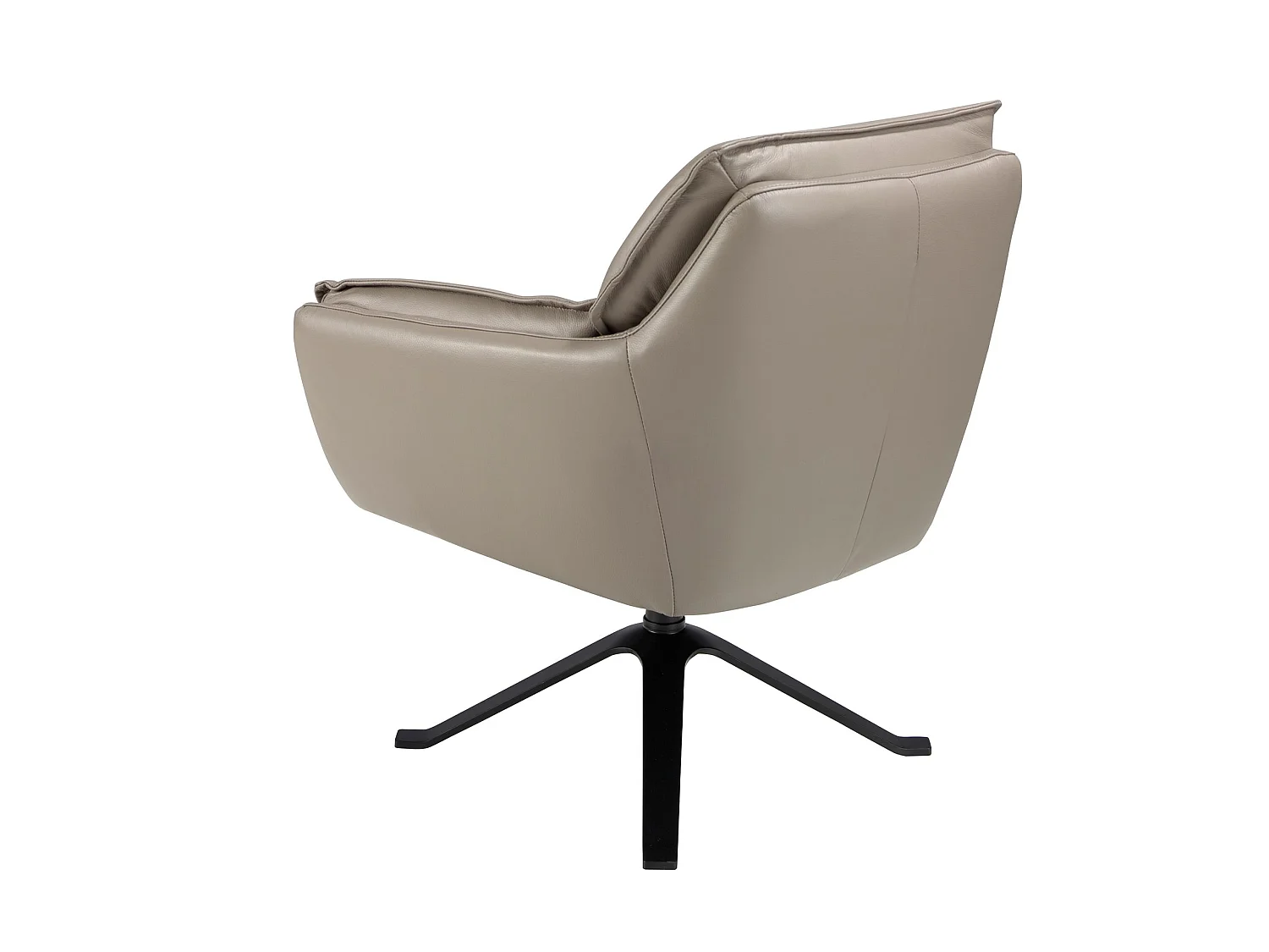 Fauteuil pivotant en cuir gris foncé 5125 ANGEL CERDA