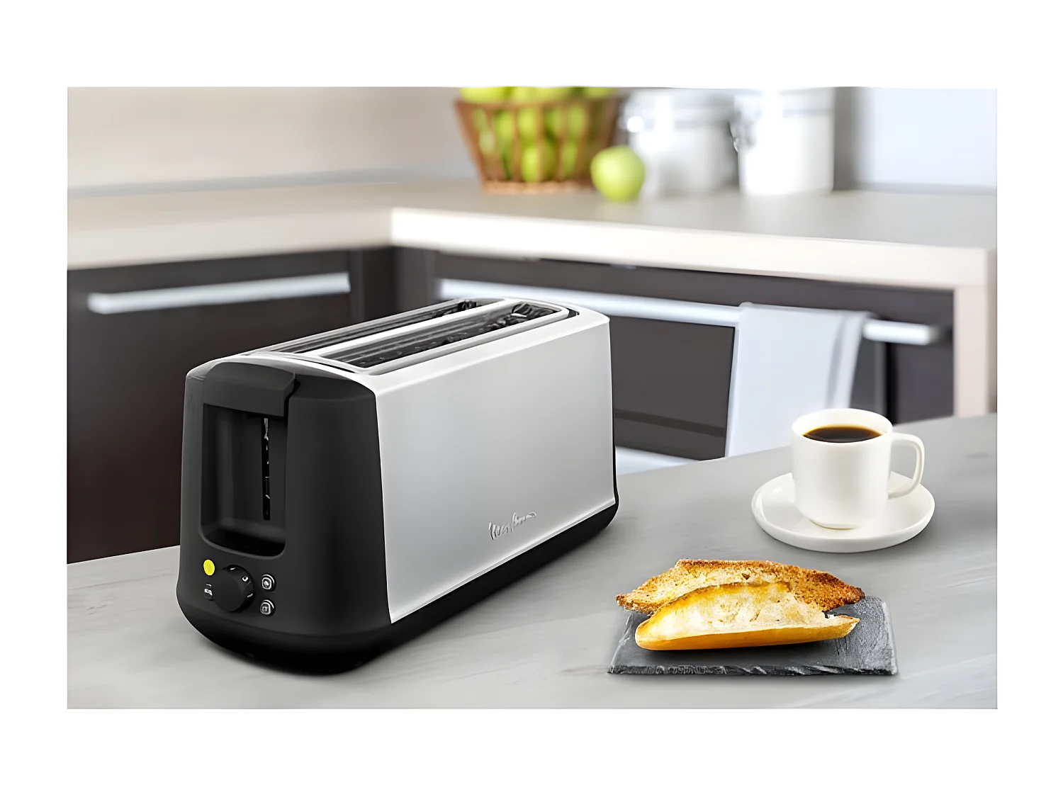 GRILLE PAIN 2TRANCHES 1700W 7 NIVEAUX  INOX MOULINEX - LS342D10