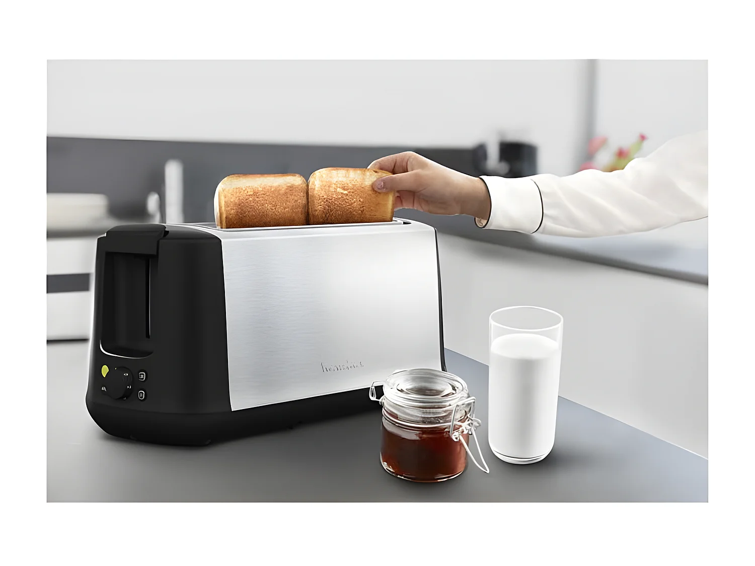 GRILLE PAIN 2TRANCHES 1700W 7 NIVEAUX  INOX MOULINEX - LS342D10