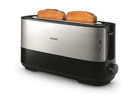 GRILLE PAIN 1030W 8T° 1 LONGUE TRANCHE NOIR INOX PHILIPS - HD2692.90