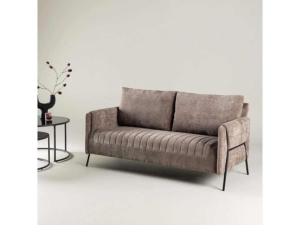 Canapé 2 Places Design "Indigo" 165cm Marron