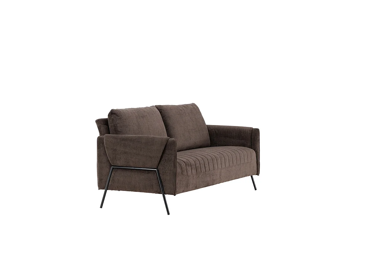 Indigo Sofa 2-Sitzer braun.