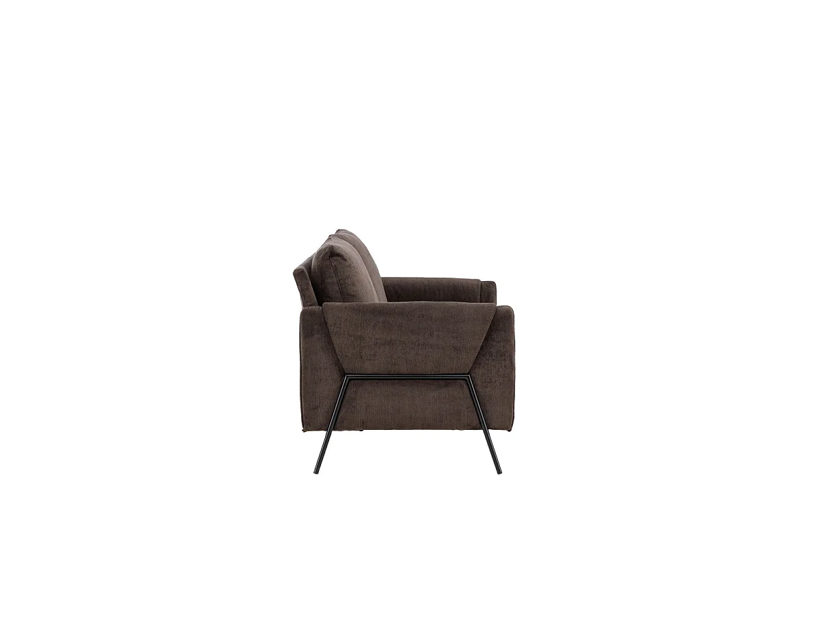 Indigo Sofa 2-Sitzer braun.