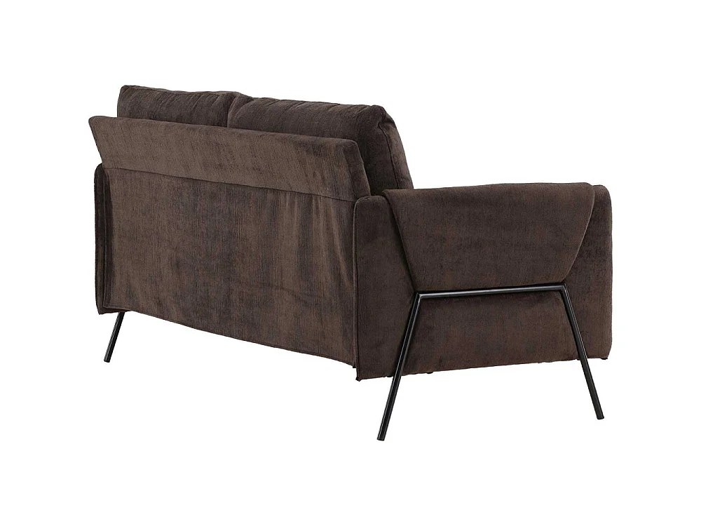 Indigo Sofa 2-Sitzer braun.