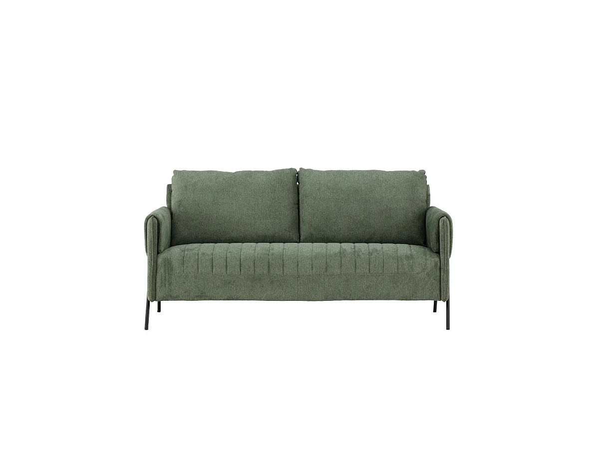 Canapé 2 places en tissu vert INDIGO