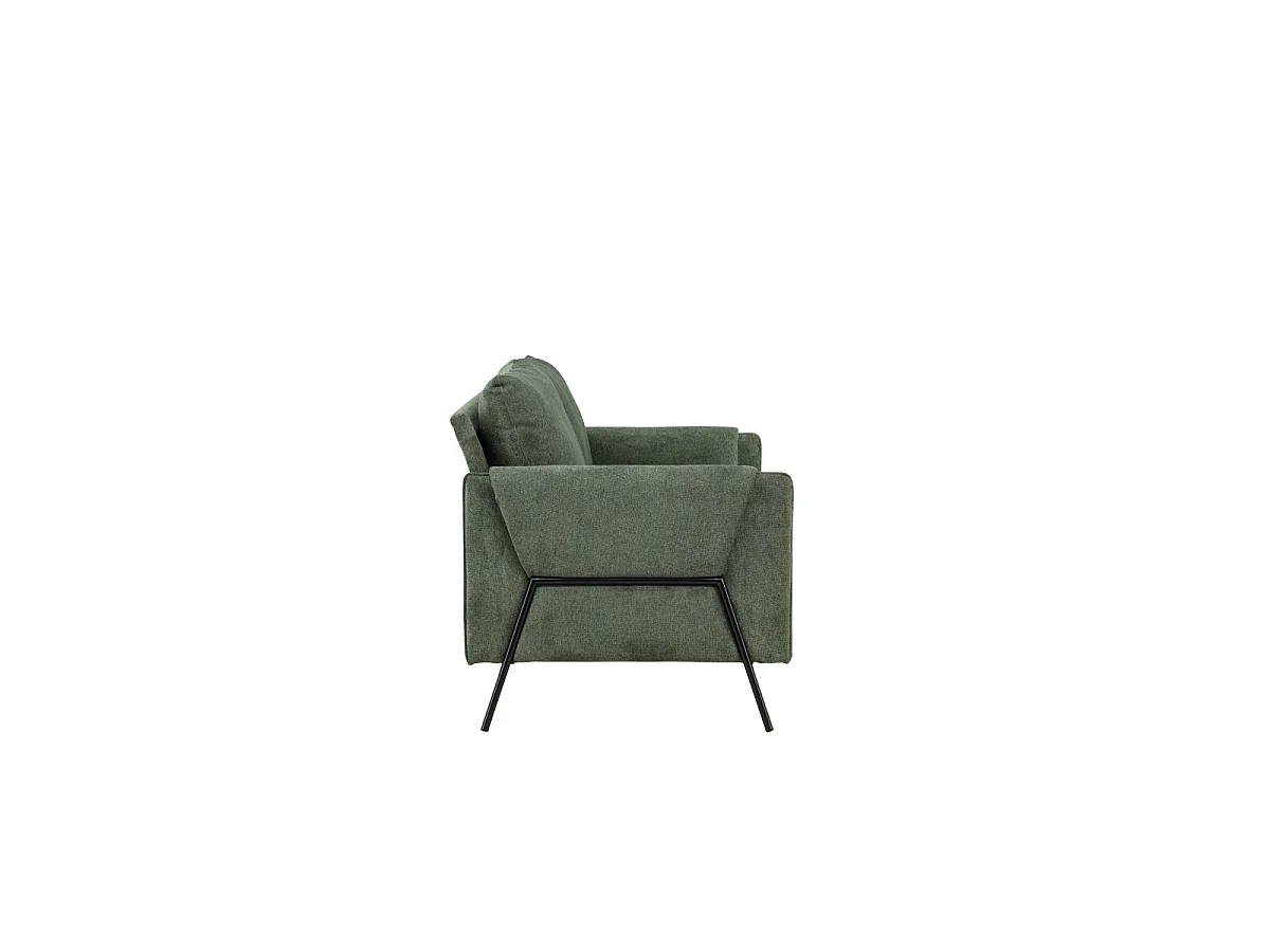 Canapé 2 places en tissu vert INDIGO