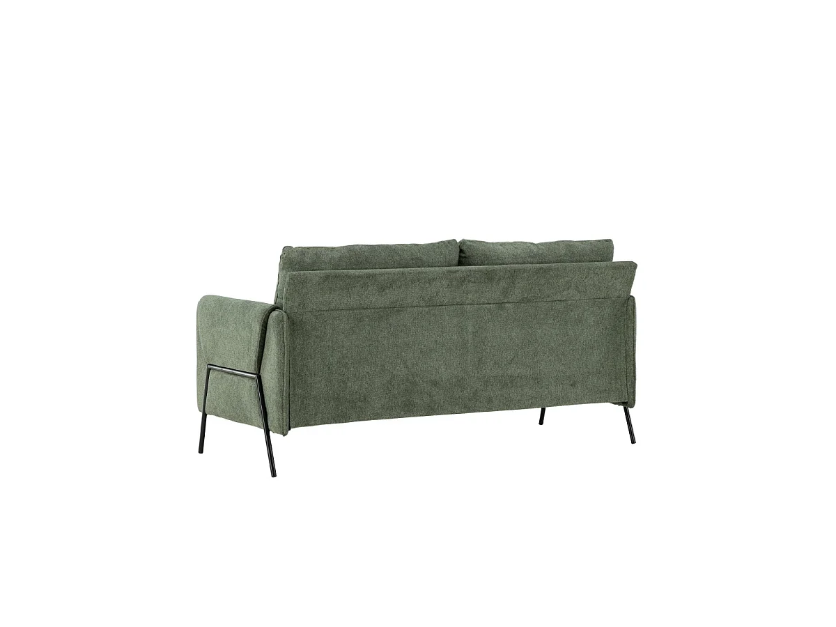 Canapé 2 places en tissu vert INDIGO