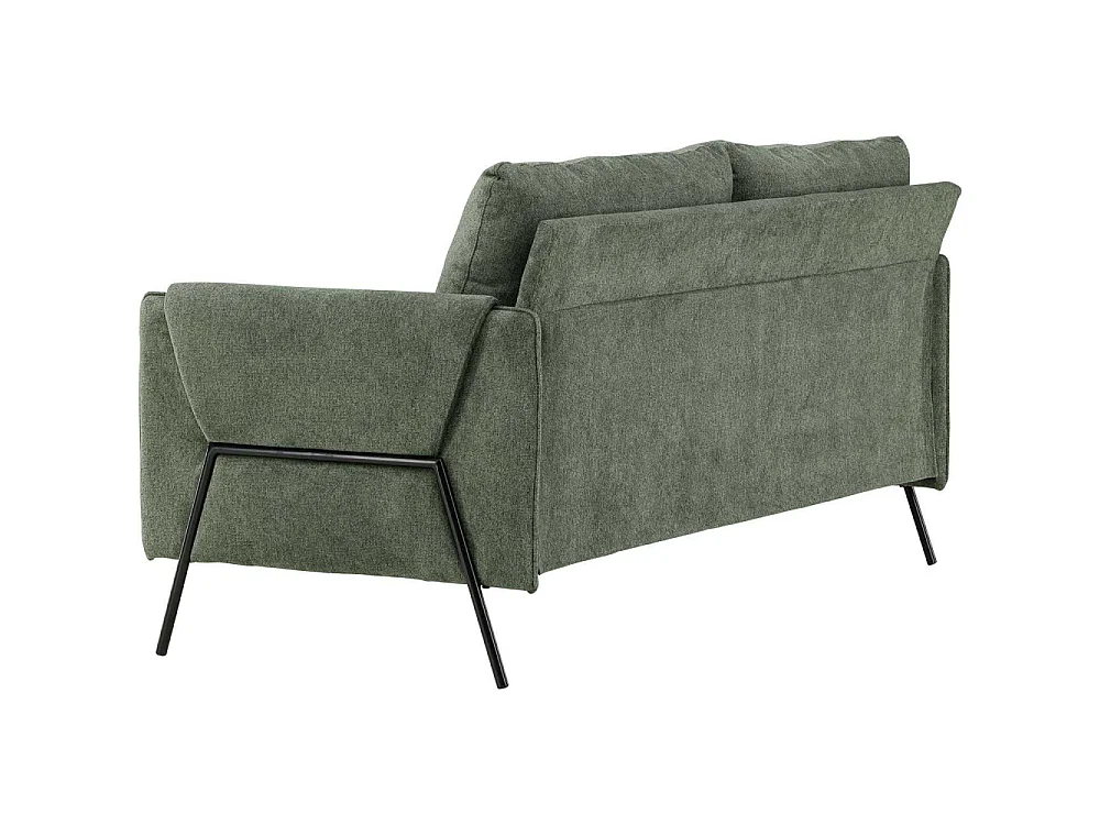 Canapé 2 places en tissu vert INDIGO