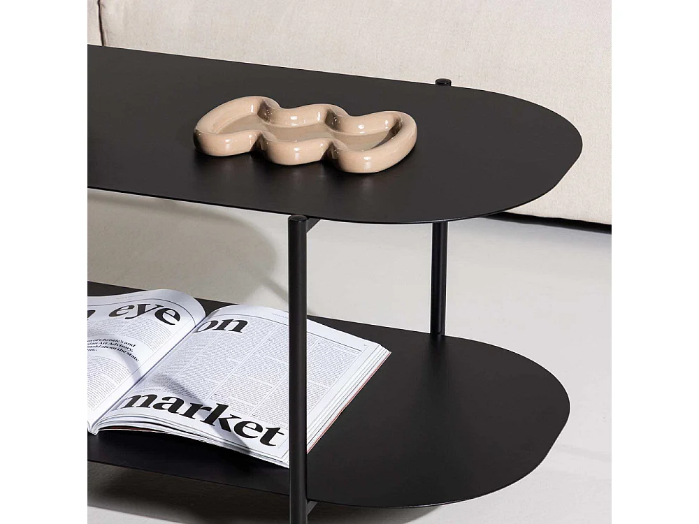 Recife salontafel 1 plank zwart.