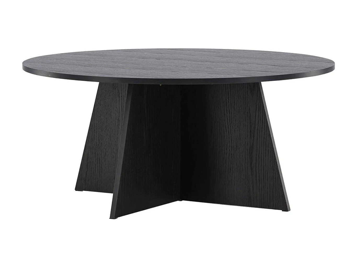 Bootcut Couchtisch Ø100 cm schwarz.