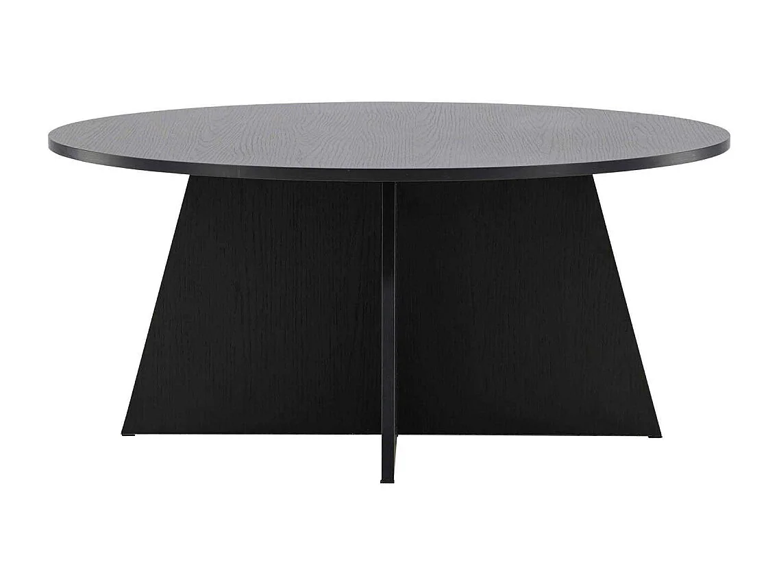 Bootcut Couchtisch Ø100 cm schwarz.