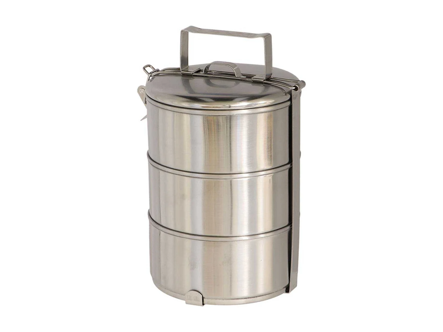 Boîte à lunch ronde en acier inoxydable 3 compartiments