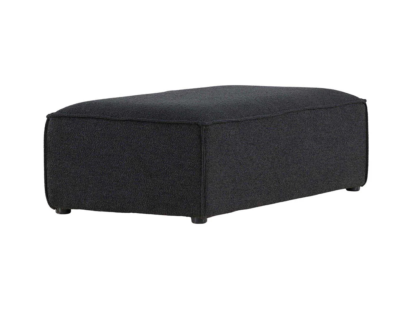 Pouf Design Bouclé "Gillholmen" 112cm Noir