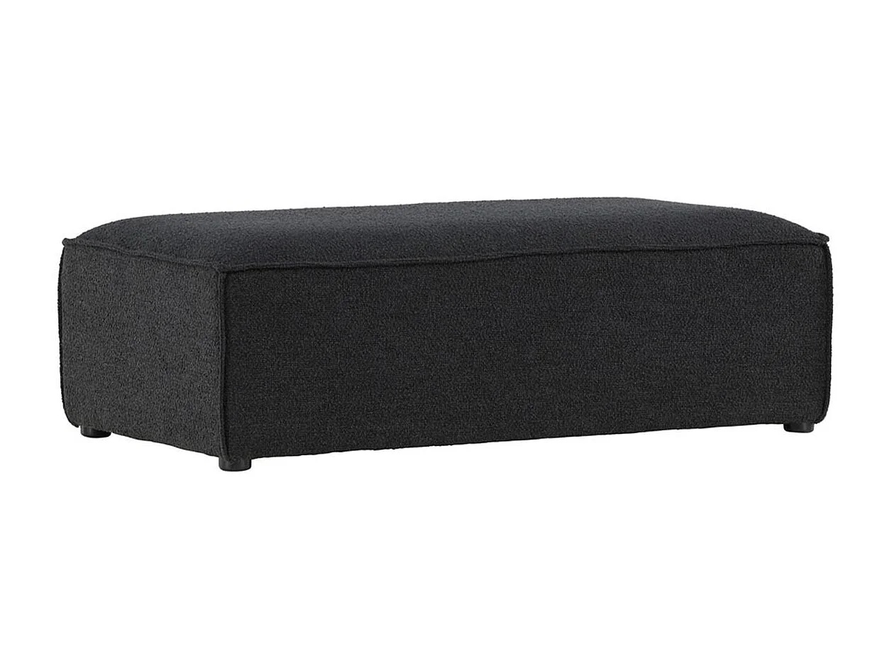 Pouf Design Bouclé "Gillholmen" 112cm Noir