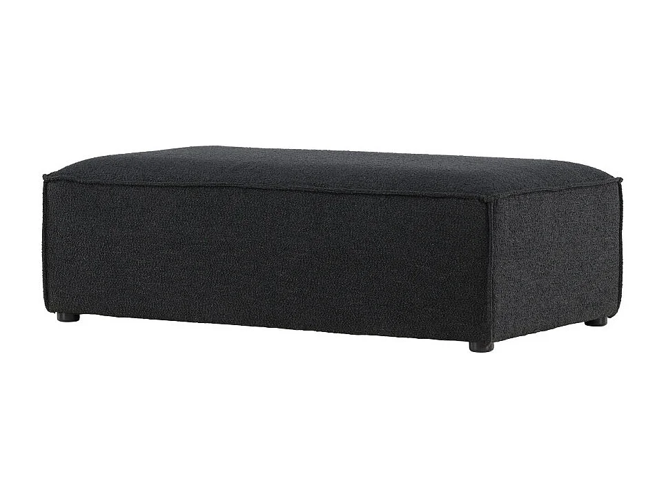 Pouf Design Bouclé "Gillholmen" 112cm Noir