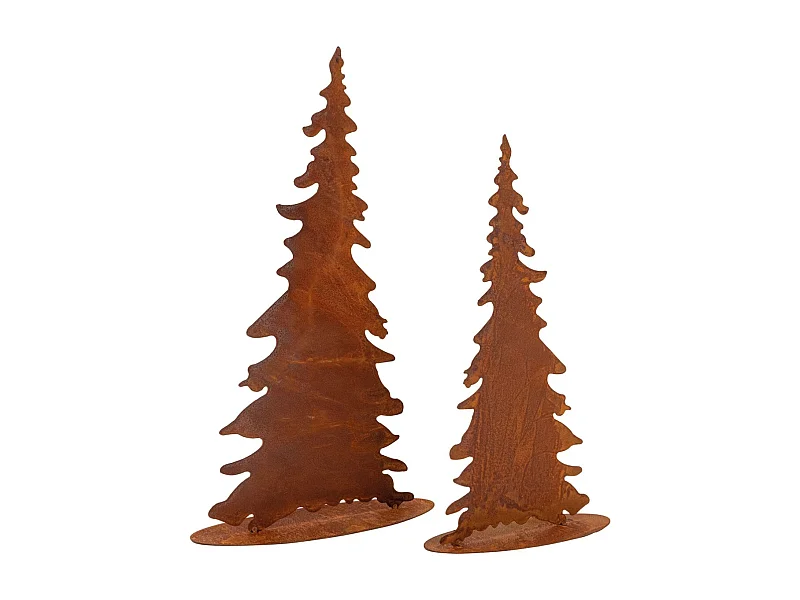 Sapins en métal vieilli (Lot de 2)
