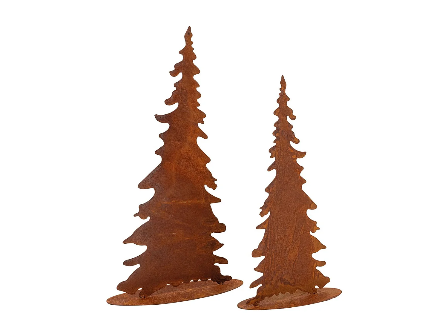 Sapins en métal vieilli (Lot de 2)