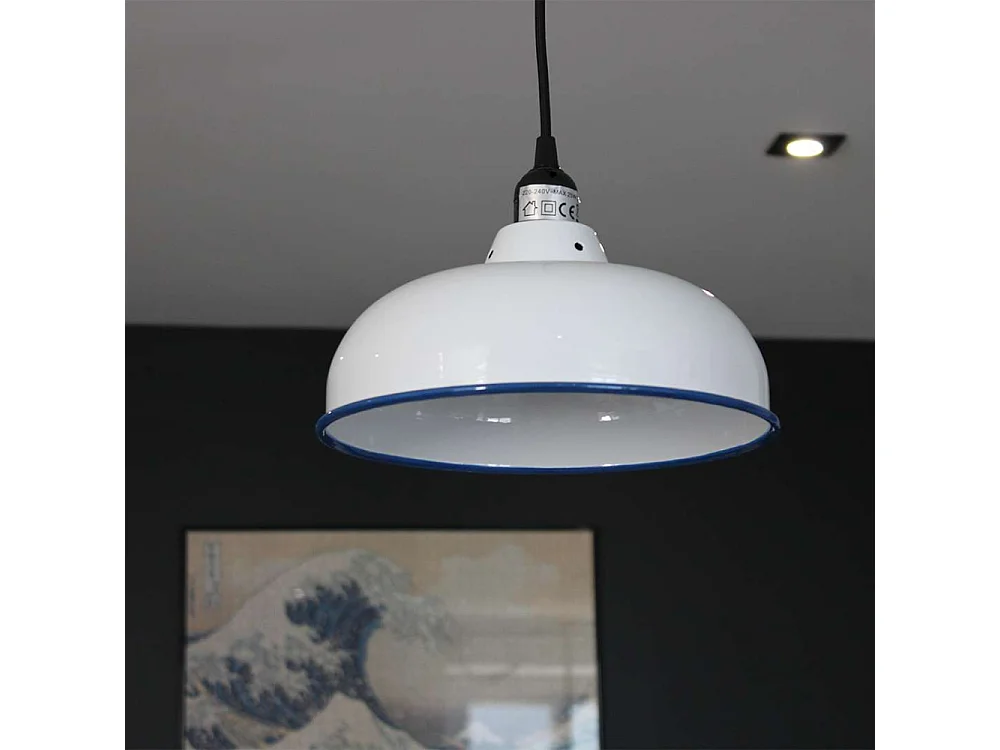 Suspension en métal émaillé 26.5 cm x 11.5 cm