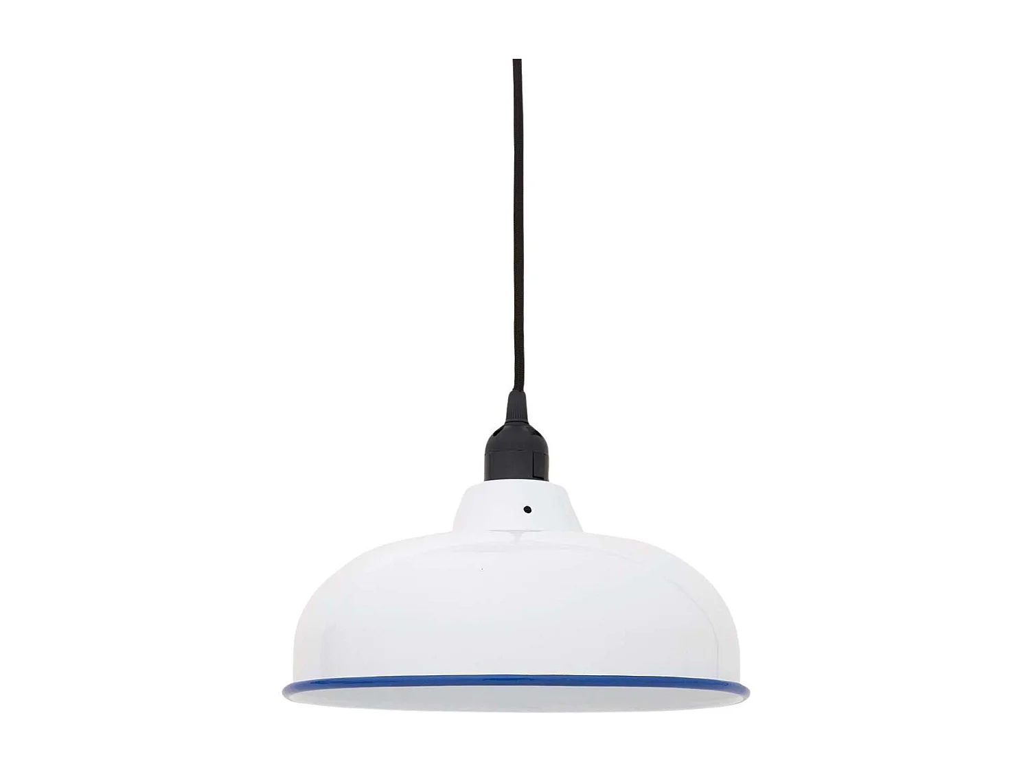 Suspension en métal émaillé 26.5 cm x 11.5 cm Blanc