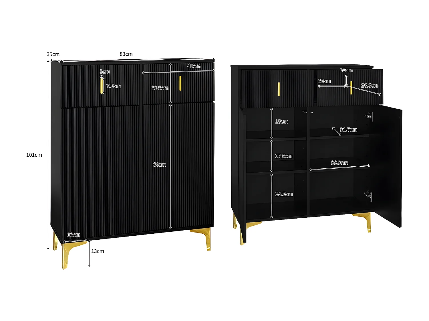 Ensemble vestiaire - avec crochets、banc à chaussures et un casier - Noir