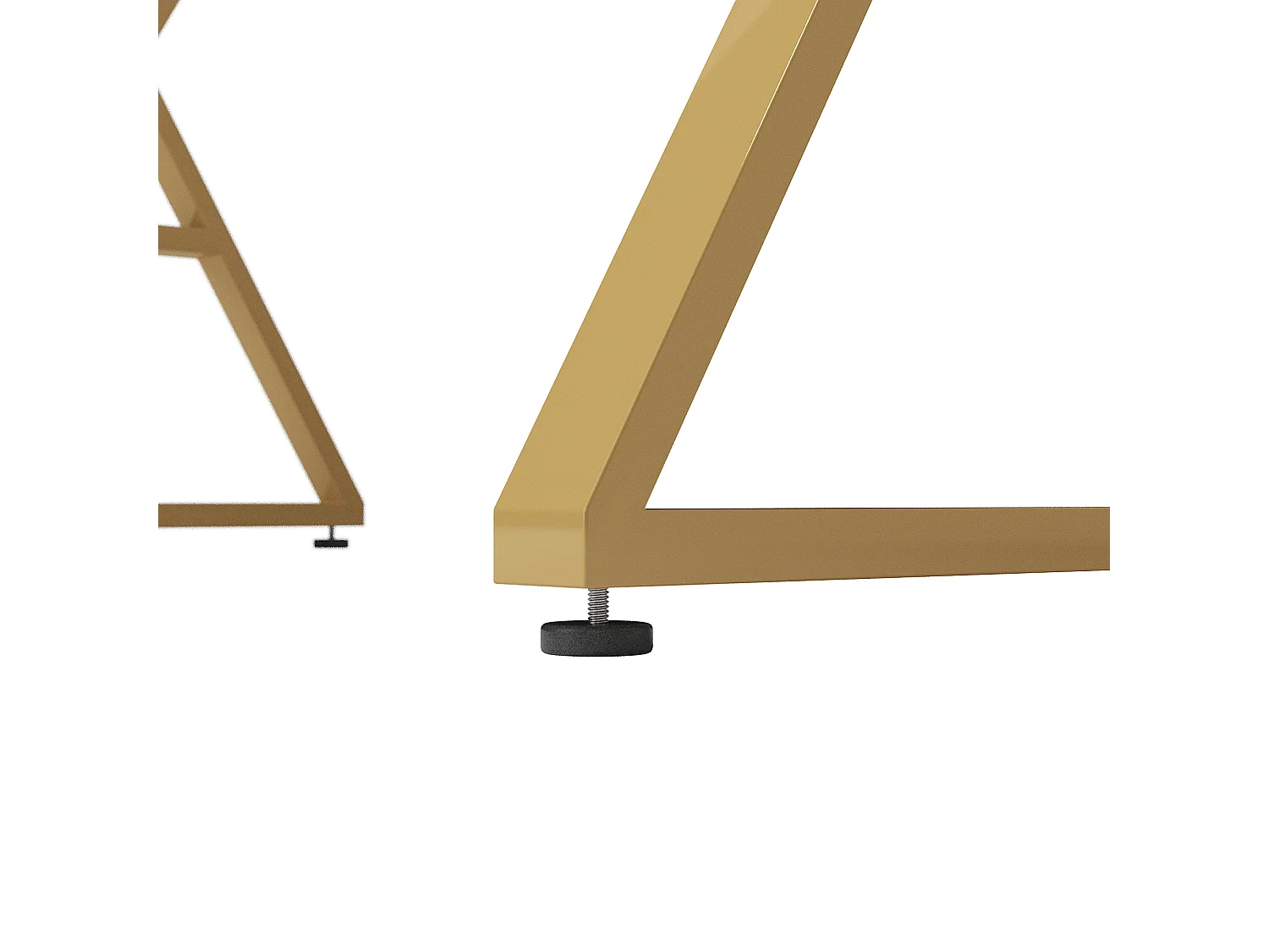 Mesa de jantar moderna – tampo com estampa de mármore – estrutura de metal exclusiva – Branco e Dourado