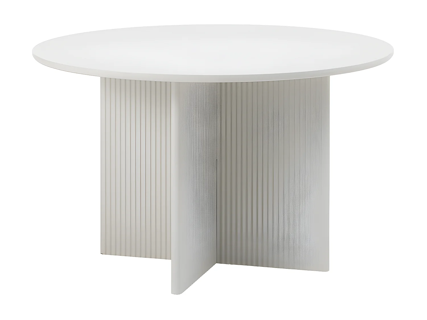 Jura - Table à manger 4 personnes ronde en bois - Grège