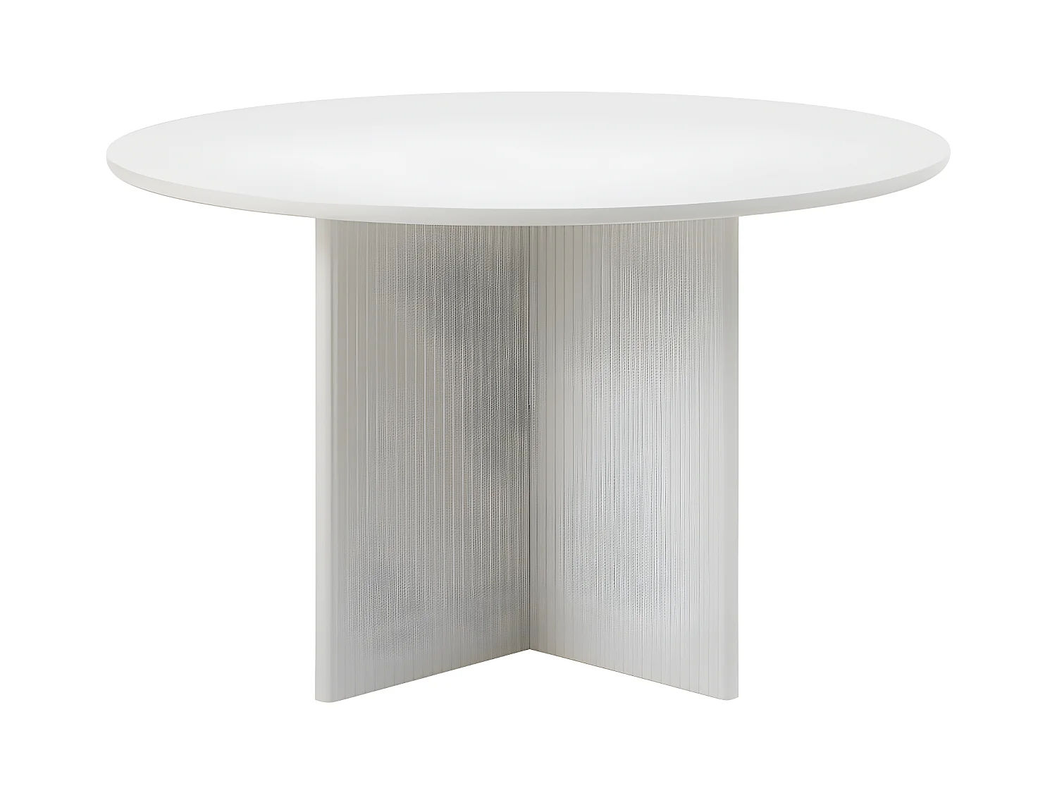 Jura - Table à manger 4 personnes ronde en bois - Grège