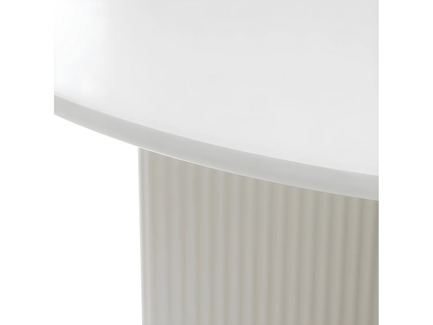 Jura - Table à manger 4 personnes ronde en bois - Grège