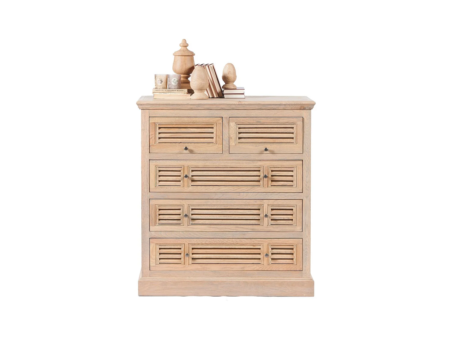 Commode en bois 5 tiroirs - DELHI