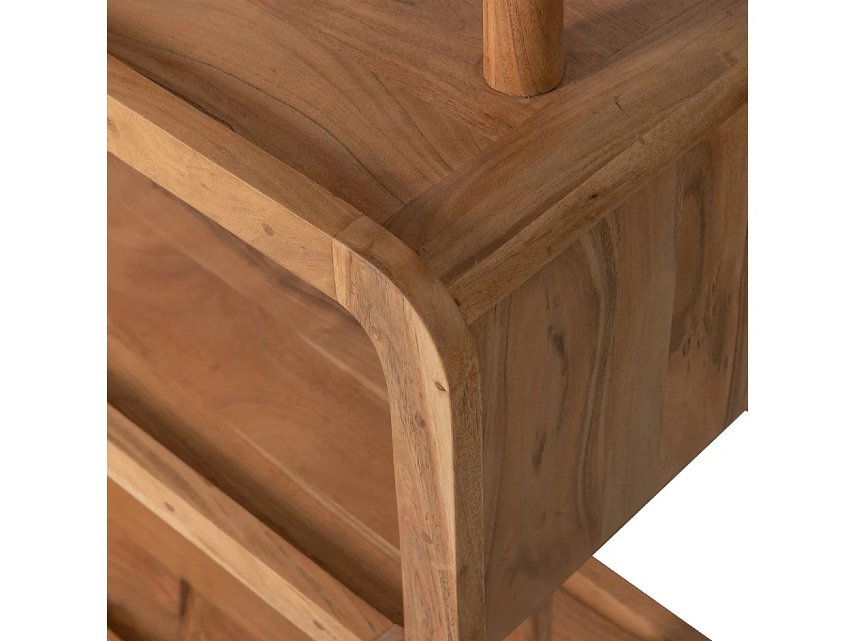 RATTLE - Etagère en bois acacia rouge-brun RATTLE