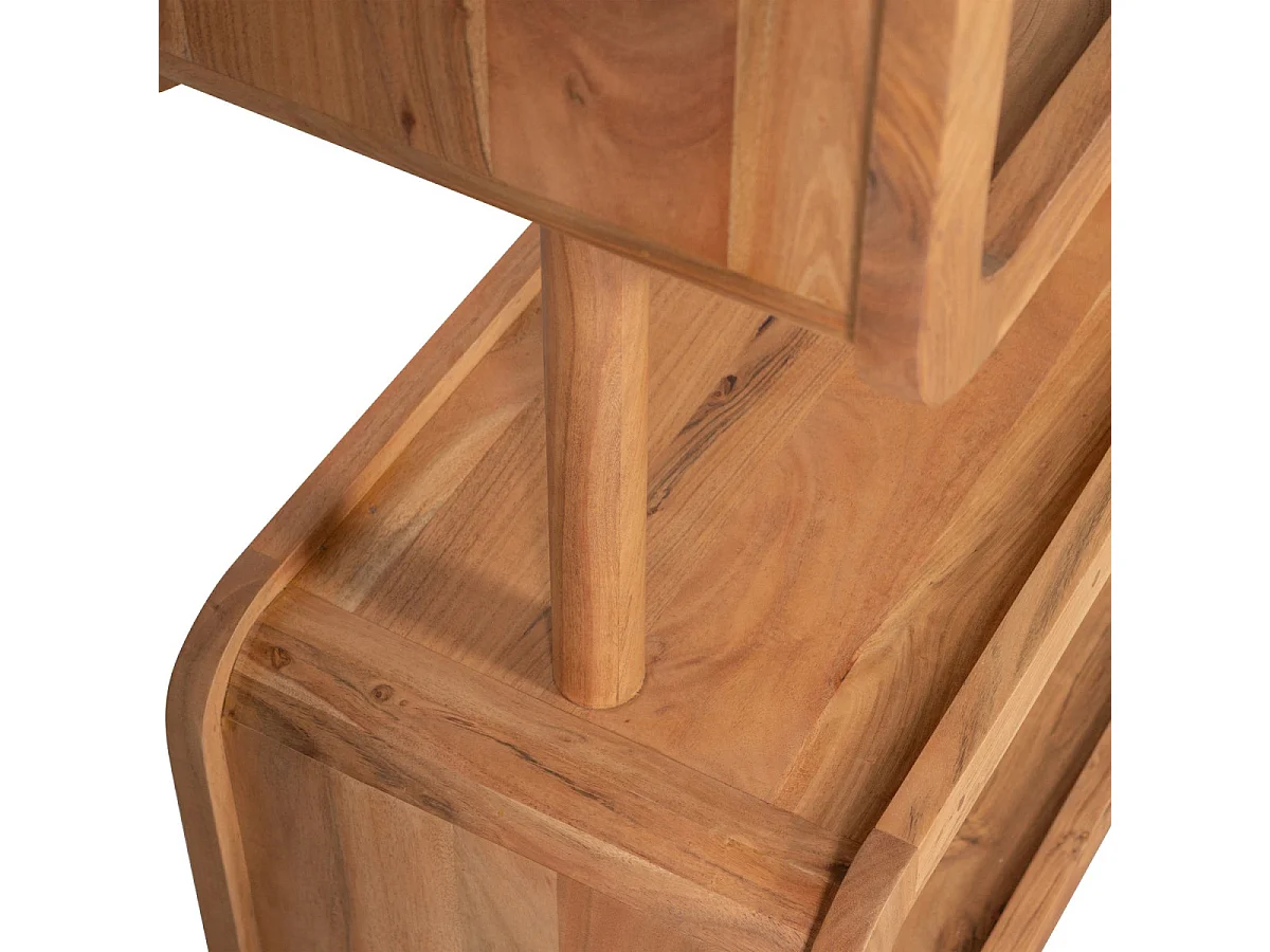 RATTLE - Etagère en bois acacia rouge-brun RATTLE