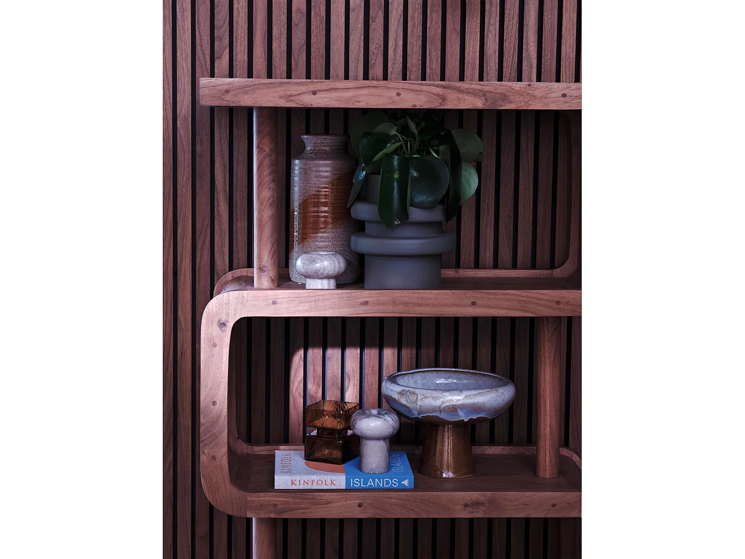 Armoire ouverte en bois d'acacia RATTLE