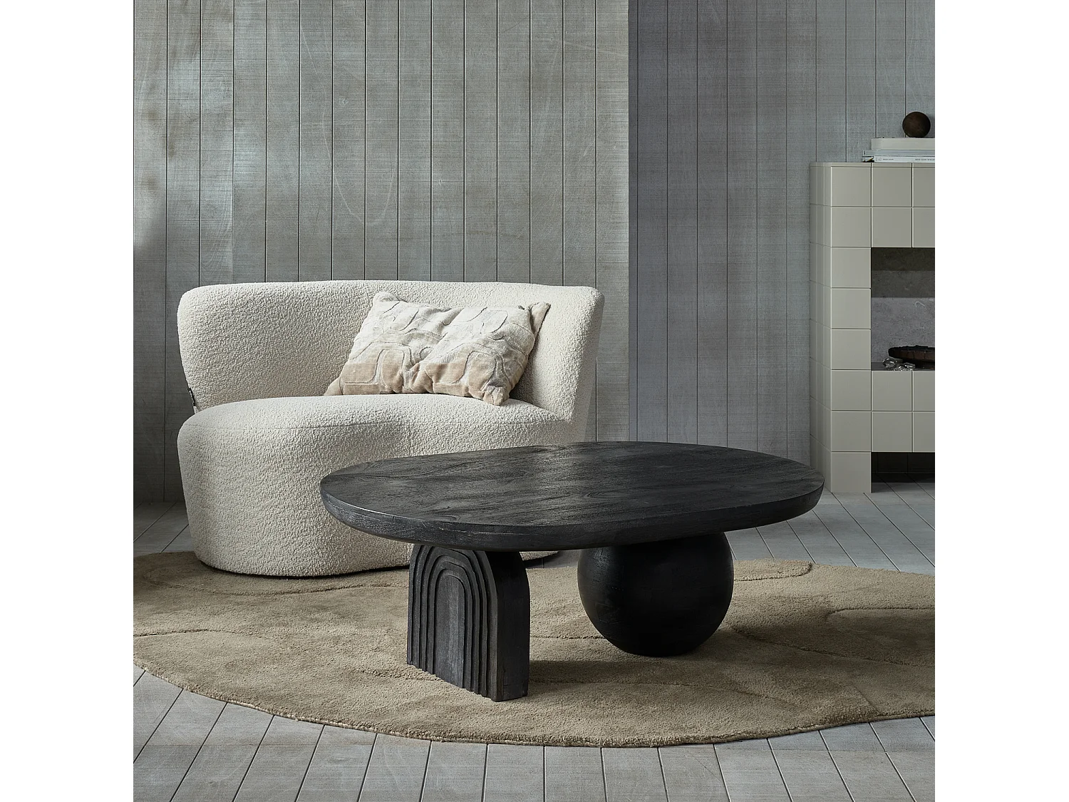 Table basse en bois de manguier STEPPE