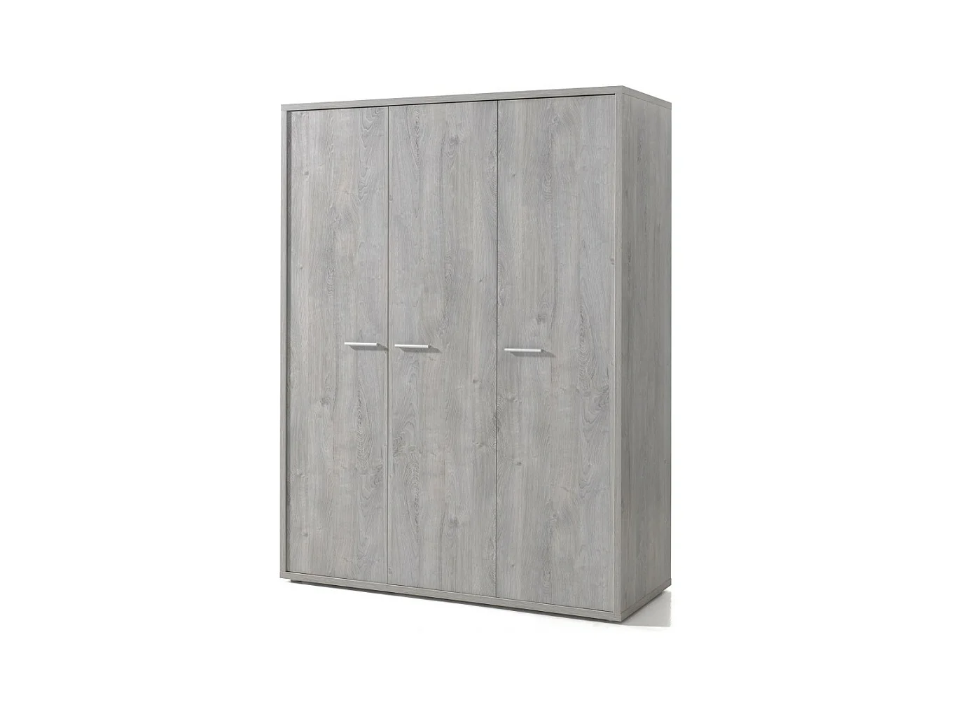 Armoire enfant 3 portes MATHEO – Gris effet bois – Design scandinave robuste